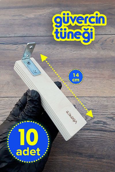 Vixpet بوق خشبي للحمام 14 سم، 10 قطع، بوق فردي وراحة