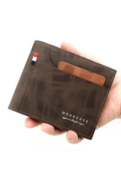 ETG Business Men's Wallet Short Wallet Card Holder Document Bag 12*9.5*2cm