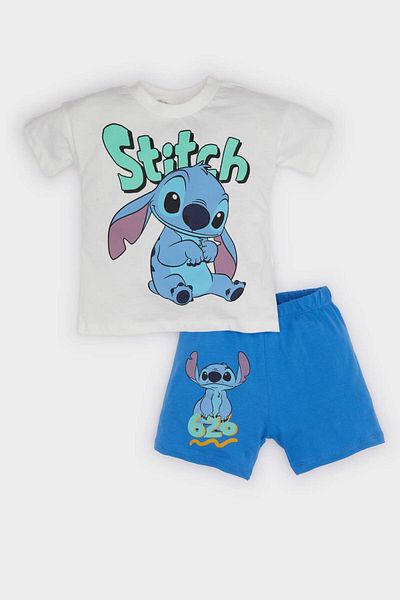 DeFacto Baby Boy Disney Lilo & Stitch 2-teiliges Set Kurzarm-T-Shirt Shorts mit elastischem Bund E7145a525sm