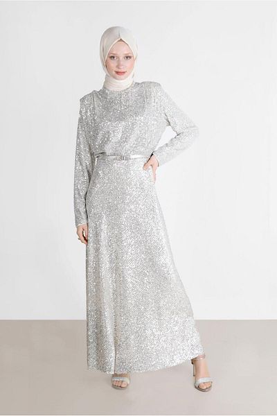 Alvina Sequin Wadding Look Evening Dress - 50235
