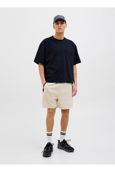 Jack & Jones Μπεζ ανδρικό σορτς κανονικής εφαρμογής 12273304_JPSTGORDON FUSIO...