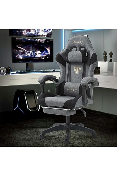 VINNYSEN Ergonomic Fabric Gaming Chair Tilt and Height Adjustable Computer Chair