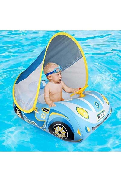 Arabest Baby Pool Float, Inflatable Infant Swimming Floats with Canopy for Ages 1-4 Years Old