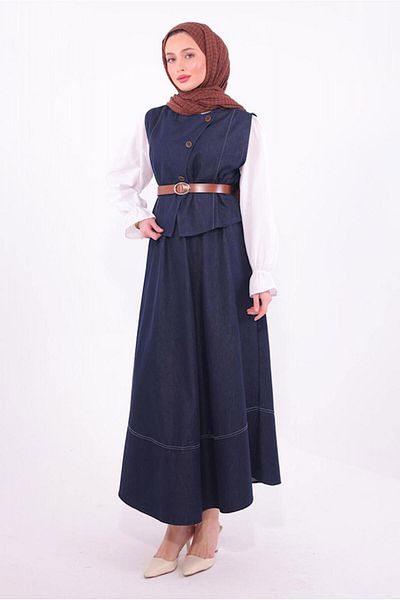 TRENDTESETTÜR Γυναικείο Navy Blue τζιν κοστούμι T 2284