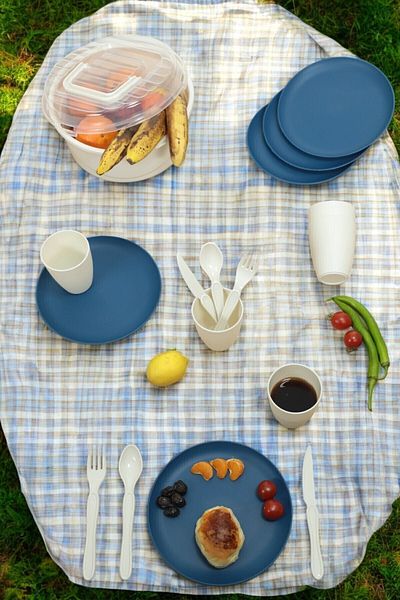 İronika Plastic Picnic Set for 6 People - 32 Pieces, Fork Cup and Spoon Knife Dinner Breakfast Set