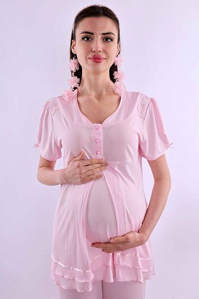 ByLohusa Effortt Pink Maternity Pajama Set