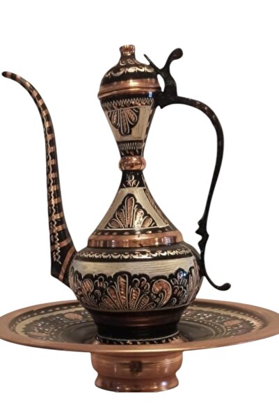 Bolca Mine Işlemeli,lengerli Osmanlı Bakır Ibrik No:3