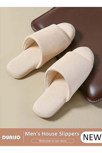 Generic Duniso Home Slippers Washable Cotton Slippers For Men And Women, Open Toe, Non-slip Soft Sole