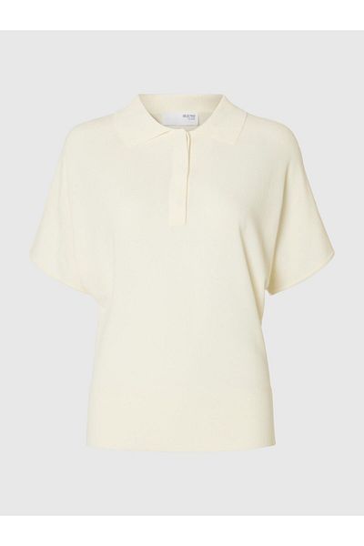 Selected Femme Polohemd aus Strick Kurzarm