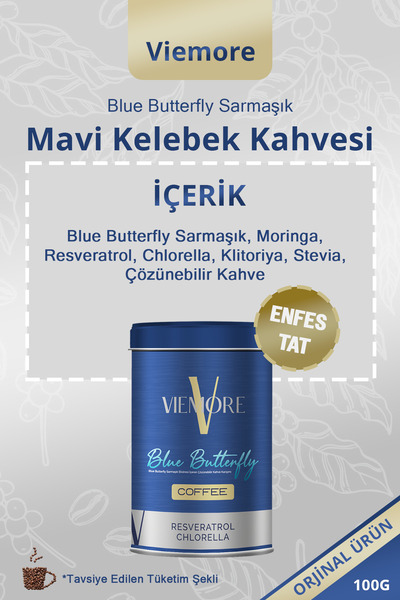 Viemore 3 Adet - Blue Butterfly Sarmaşık Ekstresi Içeren Kahve - Mavi Kelebek Kahvesi 300g