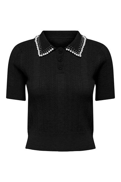 ONLY Polo Normal geschnitten Polokragen Strickoberteil