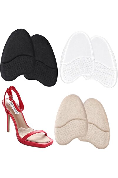 Yelajoy 3 pairs of women's high heel insoles,three colors,non-slip and cushioning,comfortable and durable