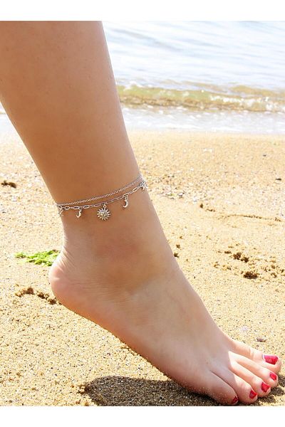 Klips Concept Double Chain Sun Object Detail Anklet