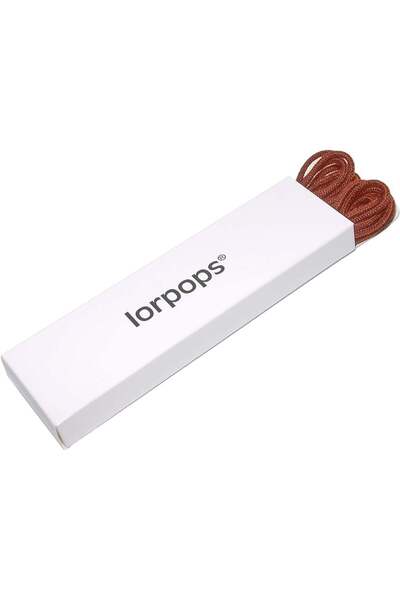 Lorpops Set 2 perechi de sireturi Lorpops, maro, poliester, 80 cm x 2,4 mm