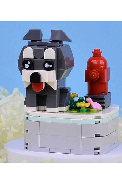 zola Construction set for children and adults, Zola, 6 years +, 176 pieces, dog with fire hydrant, 8.8 x 7.6 x 6.7 cm