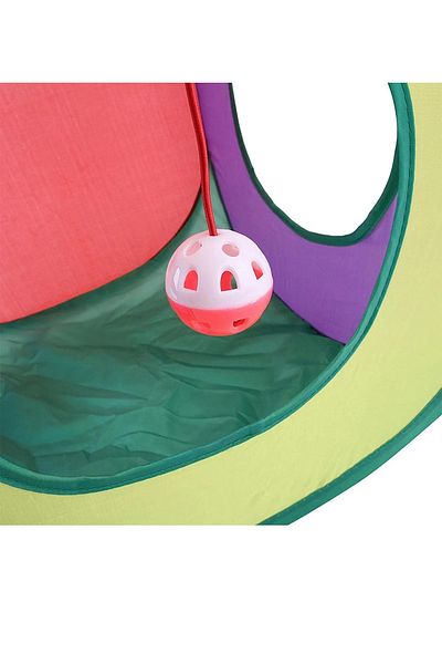 Pribor Rainbow Colored 40cm X 40cm Square Model Cat Play Tunnel