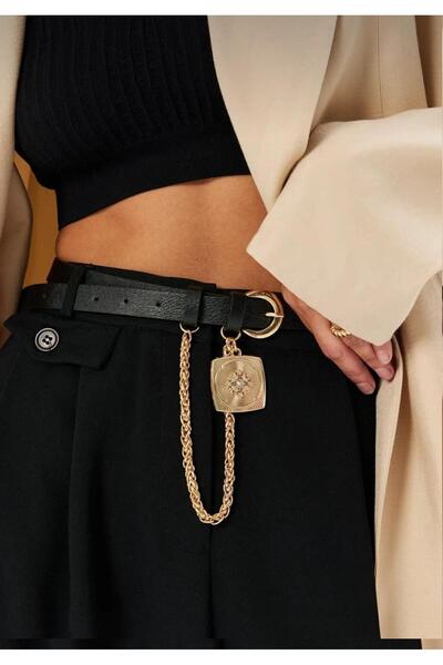 Desre Moda حزام نسائي متدلي بسلسلة، حزام معطف، حزام بنطلونات، حزام فستان، حزا...