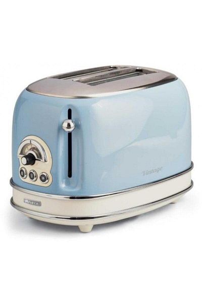 ARIETE Ariete Vintage 0155 Toaster, 810W, 2 Slices (Blue)