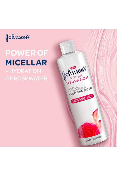 Johnson & Johnson Johnson's Fresh Hydration Micellar Cleansing Water Rose Infused 400 ml