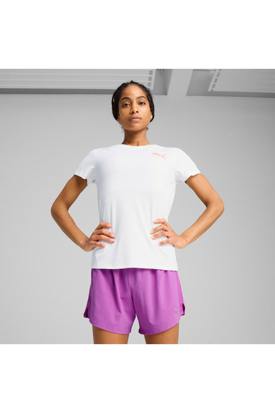 Puma Graphics Running Illustratio Women's White T-Shirt
