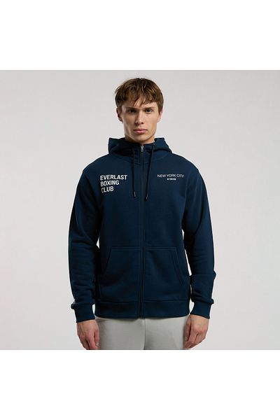 EVERLAST Ανδρικό φούτερ με κουκούλα με φερμουάρ Boxing Club Regular Navy Blue