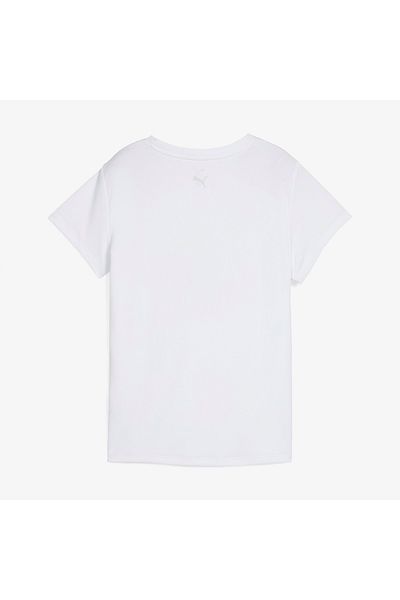 Puma Tricou alb pentru femei Graphics Running Slogan