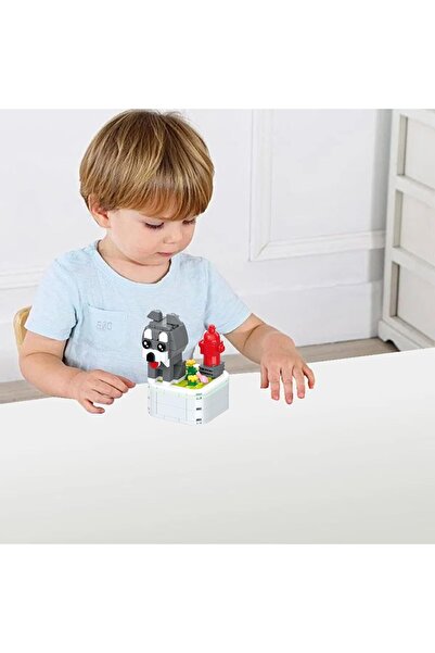 zola Construction set for children and adults, Zola, 6 years +, 176 pieces, dog with fire hydrant, 8.8 x 7.6 x 6.7 cm