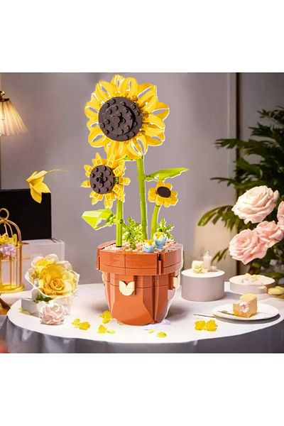 zola Construction set for children and adults, Zola, Sunflower, 6 years +, 359 pieces, 28.4 x 11.3 cm