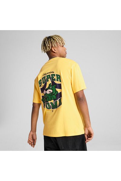 Puma Γραφικά Super ανδρικό κίτρινο μπλουζάκι