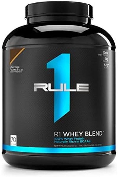 Rule 1 Rule1 R1 Whey Blend 70 Serv Chocolate Peanut Butter 5.24 LBS