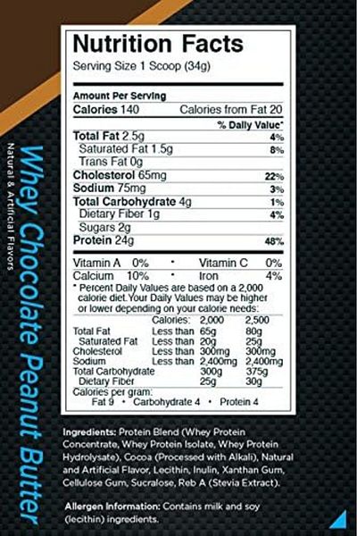 Rule 1 Rule1 R1 Whey Blend 70 Serv Chocolate Peanut Butter 5.24 LBS