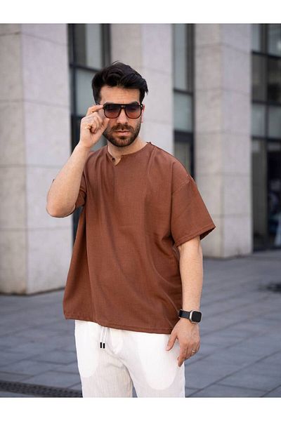 OTAKU Ανδρικό λινό μπλουζάκι