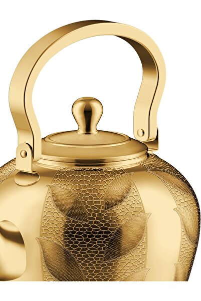 ALSAIF 1.2L Saif Teapot, durable and elegant, ideal for serving tea and other teas. Gold color.