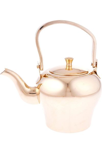 ALSAIF 2L Saif Teapot, durable and elegant, ideal for serving tea and other types of tea. Gold color.