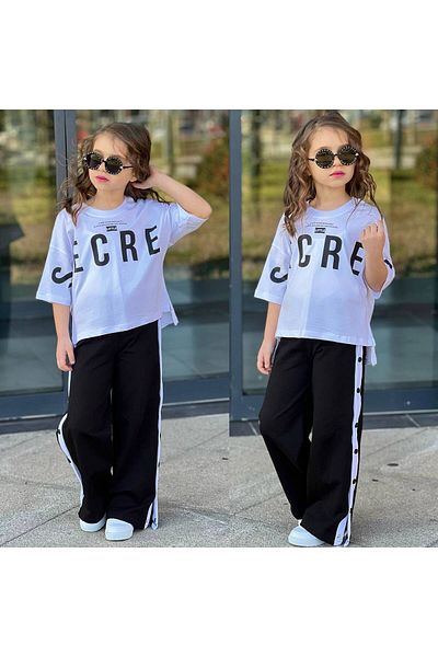 sinmm Girl Model Team -Secret with Bis Celery Face Dedicate Spain 2 Pieces Black/White Renk Snm08
