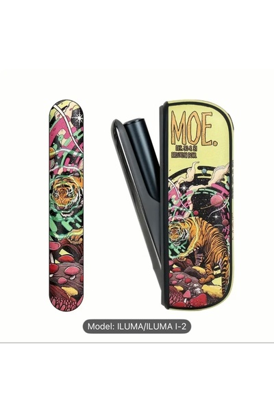 blackmount IQOS ILUMA Uyumlu Kaplan Desenli Koruyucu Kılıf - MOE Tasarım