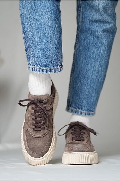 TETRİ Pgup Model Genuine Leather Handmade Men's Mink Suede Sneaker Shoes