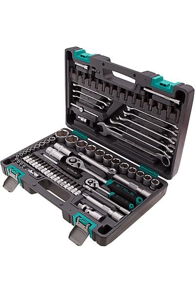 Generic STELS 82-Pcs Hand Tool Set 1/4" & 1/2" Socket & Wrench Kit for Car, Home & Workshop Use