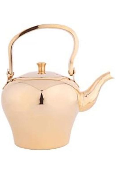 ALSAIF 1.6L Saif Teapot, durable and elegant, ideal for serving tea and other teas. Gold color.