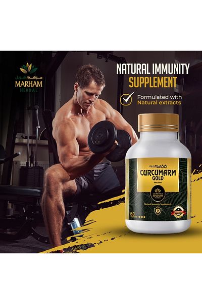 Marham Herbal Curcumarm Gold 500mg Tablet: Natural Immunity Supplements - Boost Your Immune System | 60 Tablets