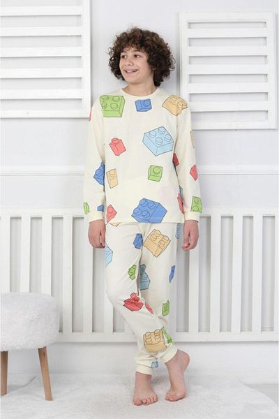 ZUZUNGA Color Blocks Patterned Children's Pajama Set