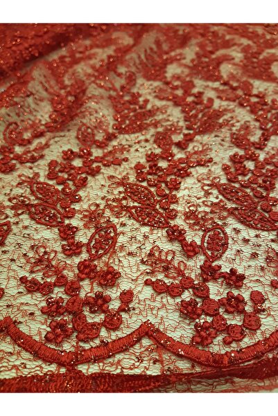 Safir Kumaş Abiyelik ışıl ışıl Simli (Simleri Dökülür Saçılılır) Kordone Dant...