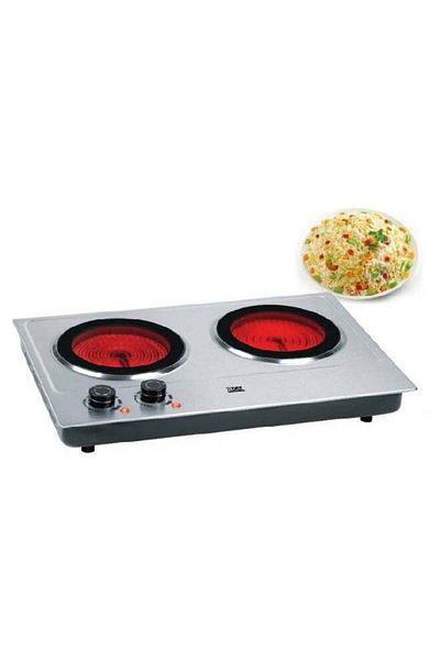 Generic Electric Stove with 2 Burners , 2400 W Ceramic Steel - XPHP-901-24
