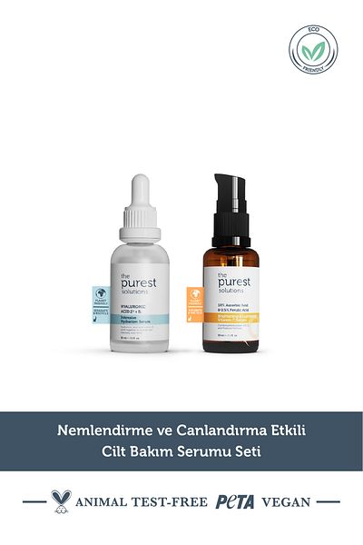 The Purest Solutions Σετ ορού περιποίησης δέρματος με εφέ ενυδάτωσης και αναζωογόνησης