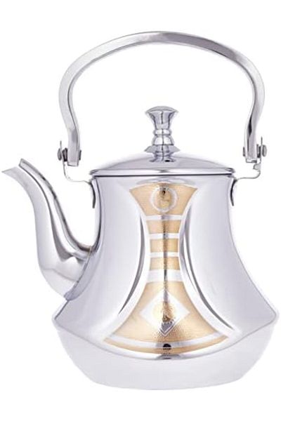 ALSAIF 12 oz. Saif teapot, durable and elegant, perfect for serving tea and other teas. Gold color.