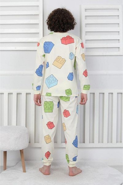 ZUZUNGA Color Blocks Patterned Children's Pajama Set