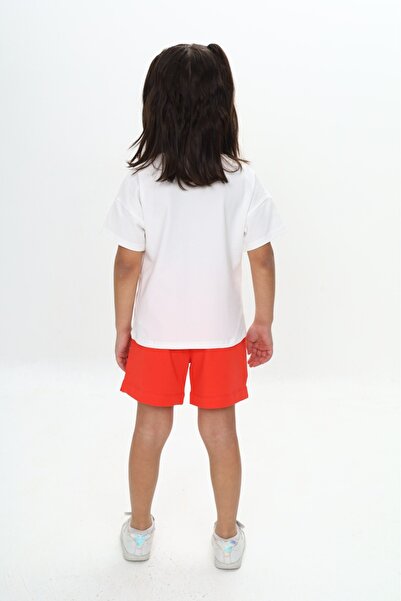 Toontoy Girl's Bow Printed Shorts Suit