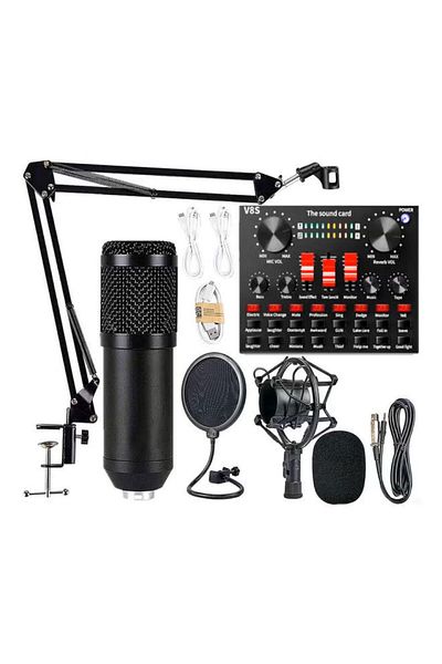 COOYA Studio Recording and Broadcasting Microphone Set, High Signal-to-Noise Ratio, Black