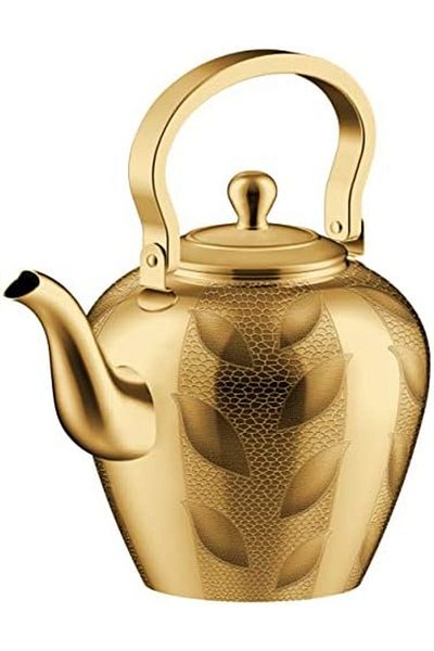 ALSAIF 1.2L Saif Teapot, durable and elegant, ideal for serving tea and other teas. Gold color.