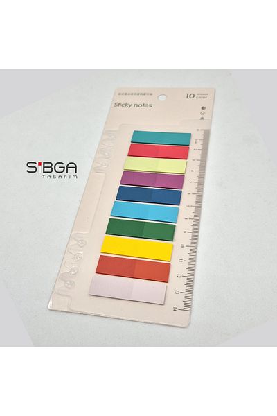sibga tasarım Transparent Color 200 Sheets Bookmark Sticker Note Paper
